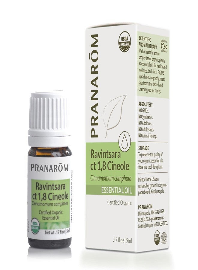 Pranarom - Ravintsara ct 1,8 cineole Essential Oil - Organic - for Health Enthusiasts - Diffusing for Relaxation Therapy - Steam-Distilled, Non-GMO - 100% Pure, Certified Organic - Image 1